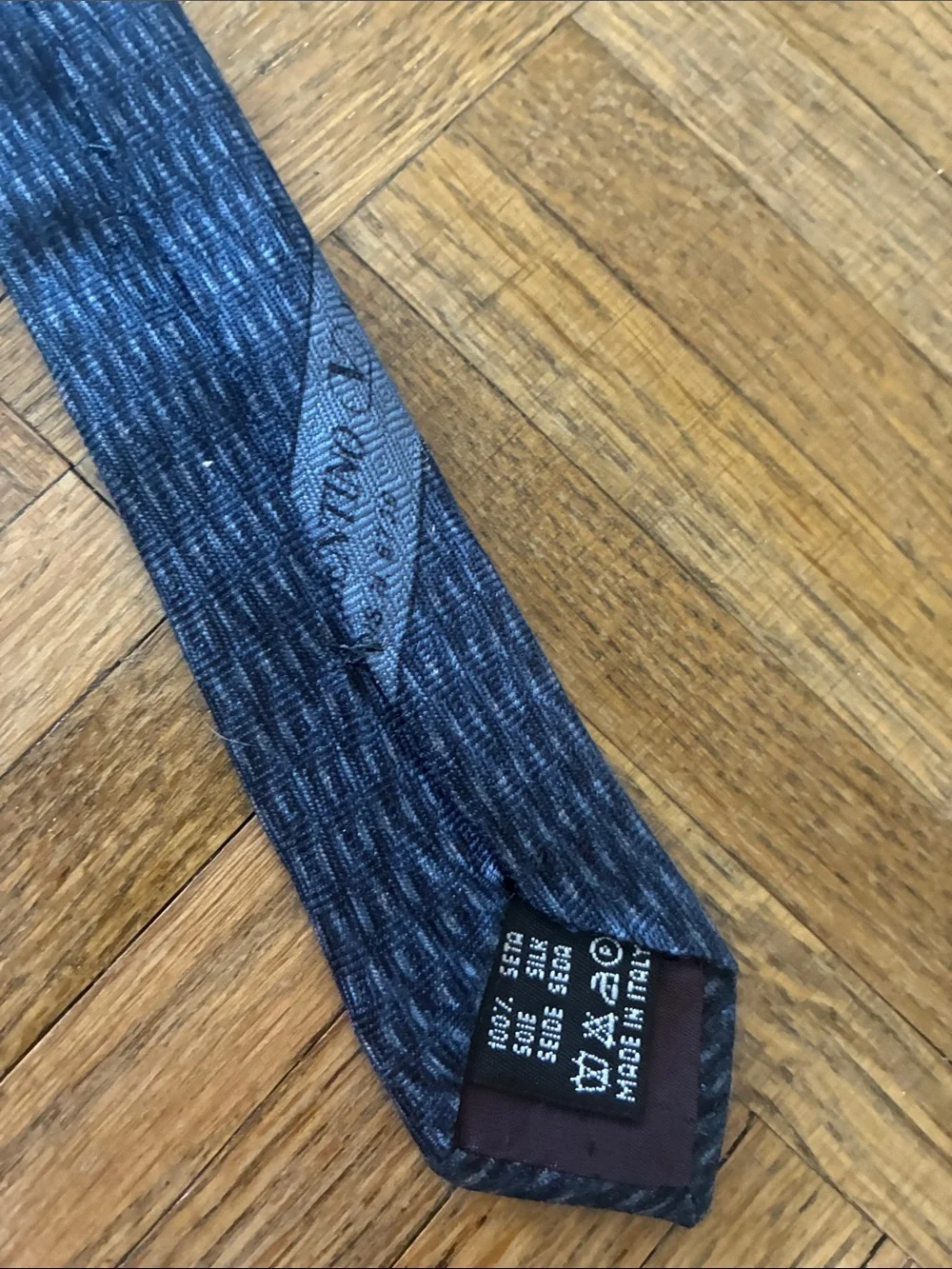 Valentino Silk Navy Textured Men's Tie